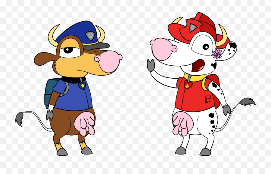 Cowsplay - Paw Patrol Tracy Chase Cartoon Png Emoji,Chase Paw Patrol Clipart