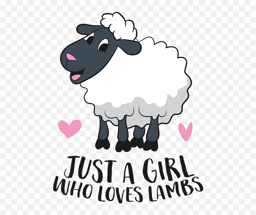 Just A Girl Who Loves Lambs Cute Sheep Girl Coffee Mug For Emoji,Cute Sheep Clipart