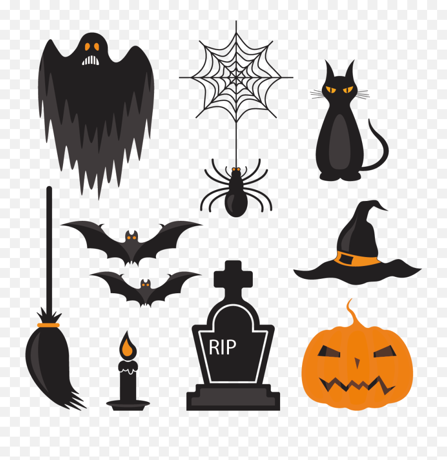 Halloween Clip Art - Vector Halloween Props Png Download Halloween Props Png Emoji,Halloween Clipart Free