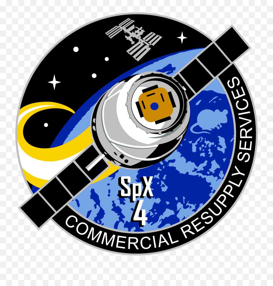 Filespacex Crs - 4 Patchpng Wikipedia Circle Emoji,Spacex Logo