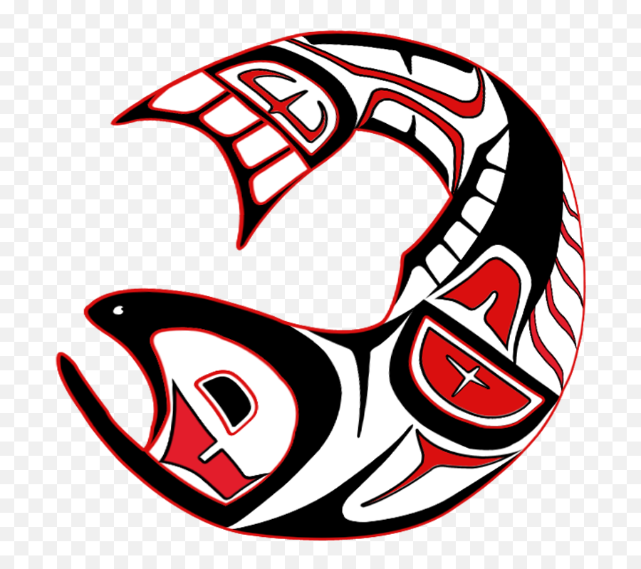 Artwork - First Nations Art Fish Emoji,Salmon Clipart
