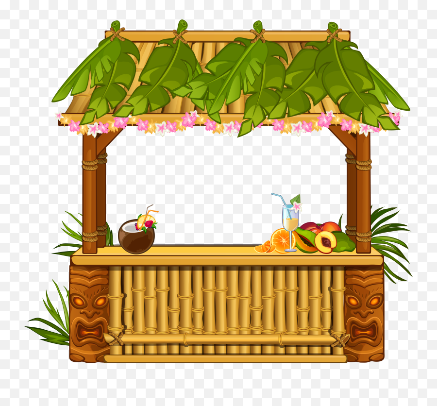 Beach Bar Png Clipart Image Clip Art Tropical Theme - Transparent Beach Bar Png Emoji,Tropical Clipart
