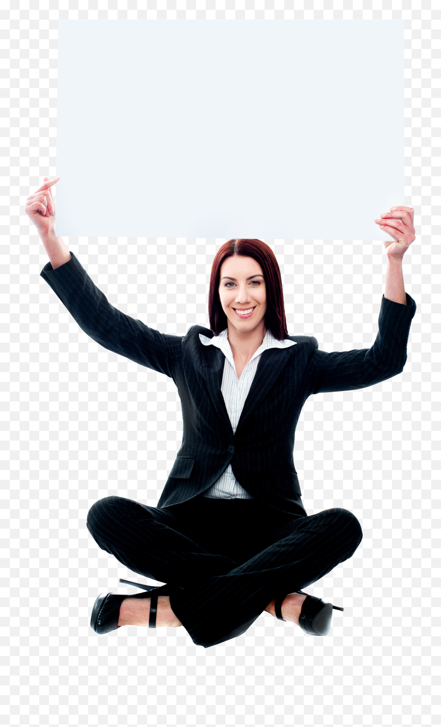 Download Business Women Holding Banner Png - Business Woman Sitting Business Woman Png Emoji,Women Png