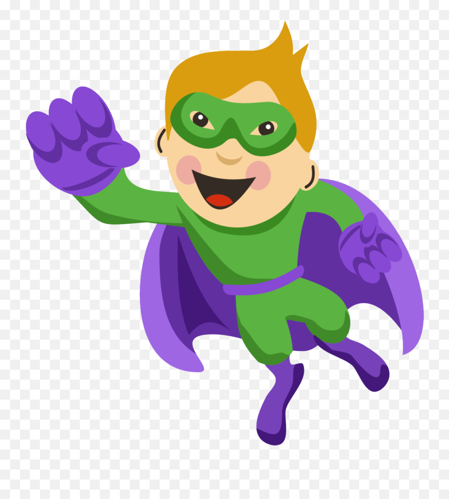 Kids With Superheroes Costumes Clip Art - Superhero Clipart Superhero Clipart Purple Emoji,Superhero Clipart