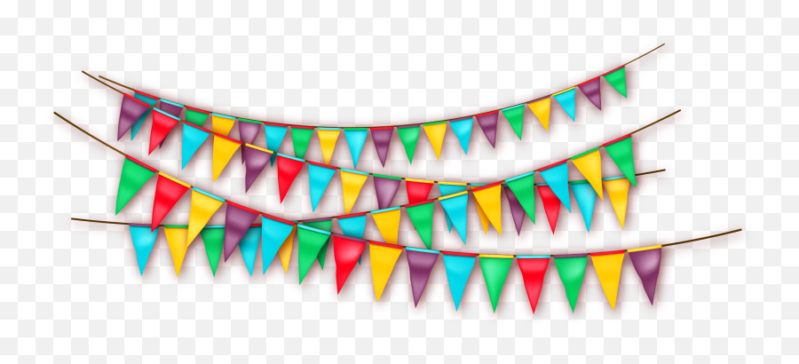 Bunting Decoration Party Parties Celebration Png Images - Transparent Coloured Ribbon Emoji,Celebration Png