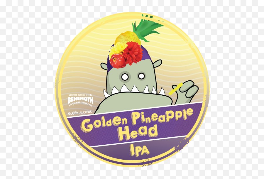 Golden Pineapple Head U2022 Behemoth Brewing Company - Happy Emoji,Behemoth Logo