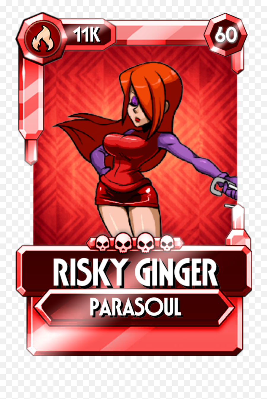 Risky Ginger - Skullgirls Mobile Custom Cards Emoji,Ginger Png