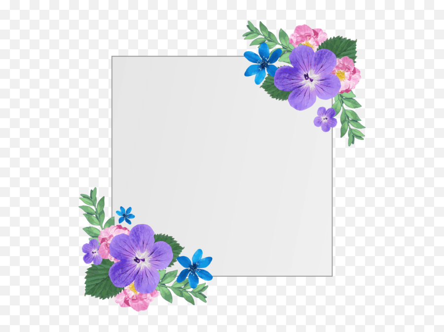 Flower Frame Png Image Free Download Searchpngcom - Marco Con Flores Dorado Emoji,Flower Frame Png