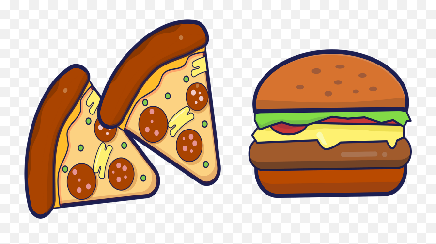 Junk Food - Food Clipart Emoji,Hamburger Clipart