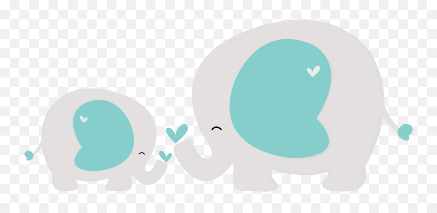 Catmom And Baby Animals Blue 4png Elephant Baby Showers Emoji,Baby Shower Png