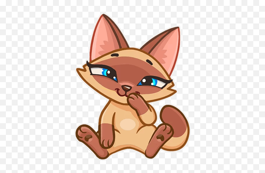 Siamese Kitty Telegram Stickers Sticker Search Emoji,Siamese Cat Clipart