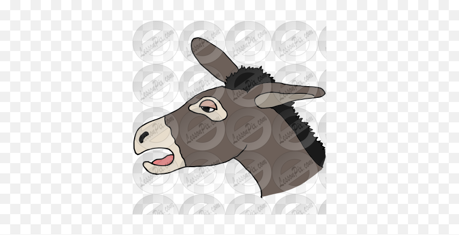 Cranky Donkey Picture For Classroom Therapy Use - Great Emoji,Mule Clipart