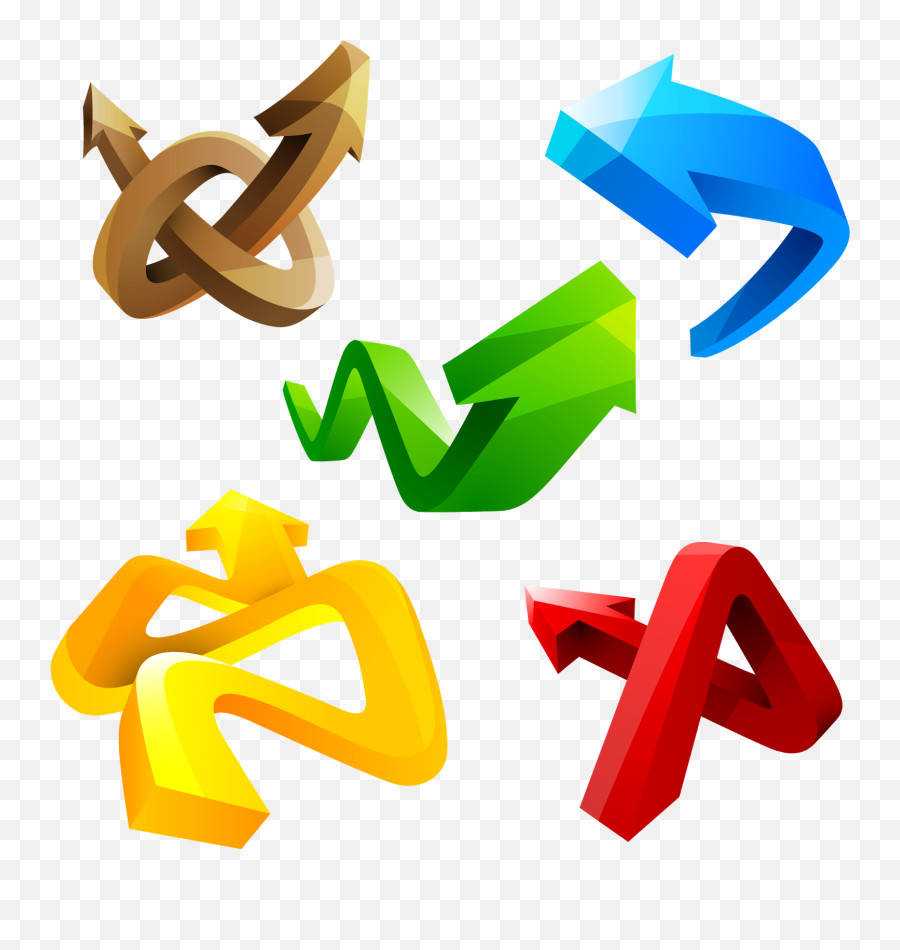 Photoshop Clipart Single - Png Vector In 3d Arrow Emoji,3d Arrow Png
