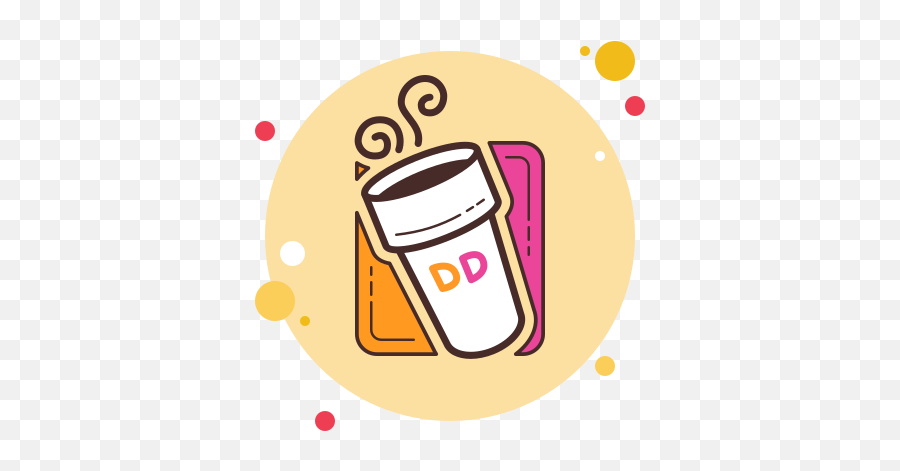 Dunkin Donuts Icona In Circle Bubbles Stile Emoji,Dunkin Donuts Clipart