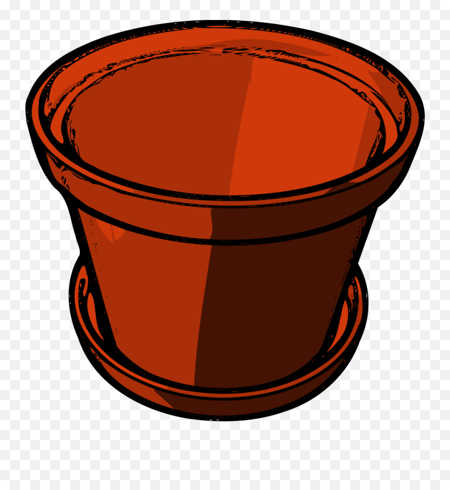 Empty Flowerpot Clip Art At Clker - Empty Plant Pot Clip Art Emoji,Pot Clipart