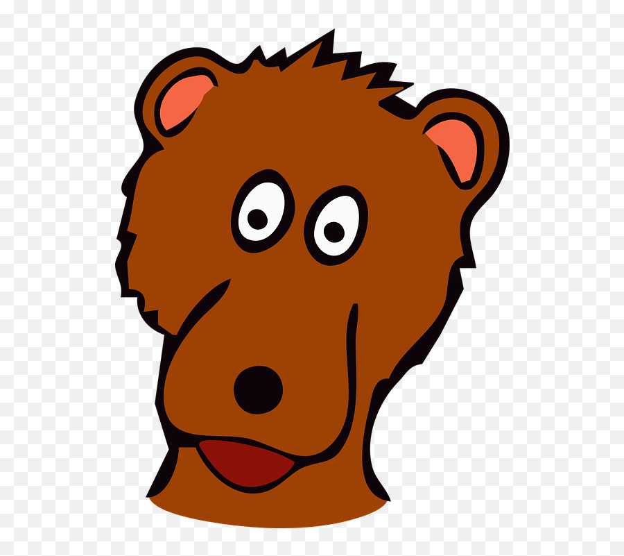 Free Photo Young Brown Head Cute Face Happy Bear Child - Max Emoji,Cute Face Png