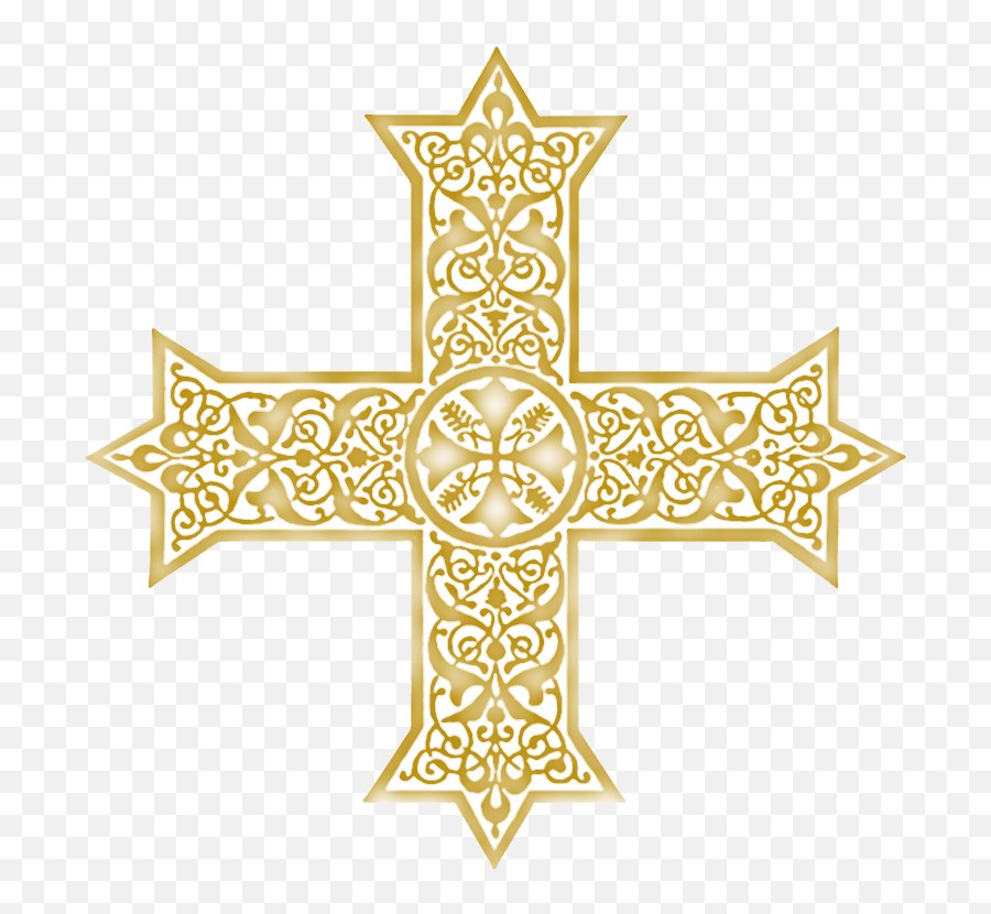 Christian Clip Art Review Coptic Crosses In Variegated Colors Emoji,Golden Cross Transparent Background