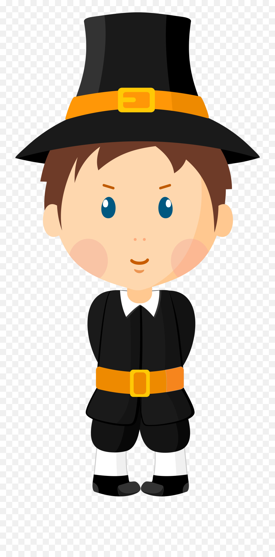 Library Of Pilgrim Boy Vector Free Library Png Files - Pilgrim Png Emoji,Boy Clipart