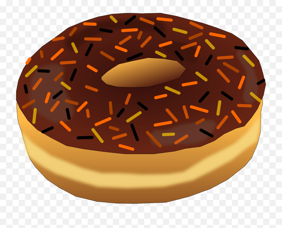 Donut With Chocolate Frosting And Sprinkles Clipart Free - Chocolate Dessert Clipart Emoji,Sprinkles Png