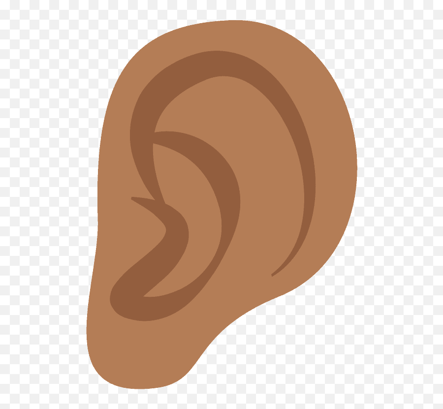Ear Emoji Clipart - Ears Clipart Dark Skin,Ear Png