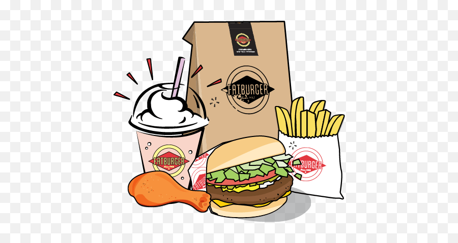 Fatburger - Fast Food Restaurant Emoji,Burger Transparent