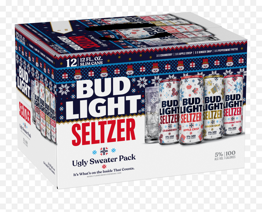 Bud Light Seltzer Ugly Sweater Pack Design U2014 Sarah Greenlee Emoji,Bud Light Png