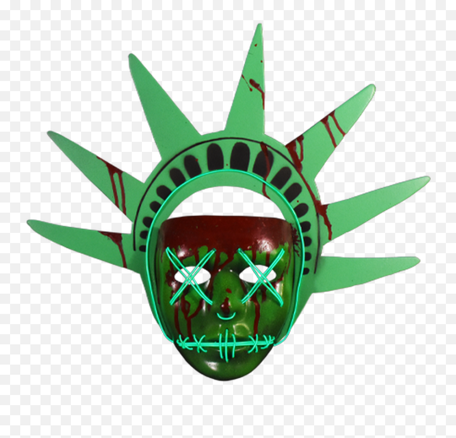 The Purge Election Year Lady Liberty Light Up Mask - Lady Liberty Purge Mask Emoji,Statue Of Liberty Logo