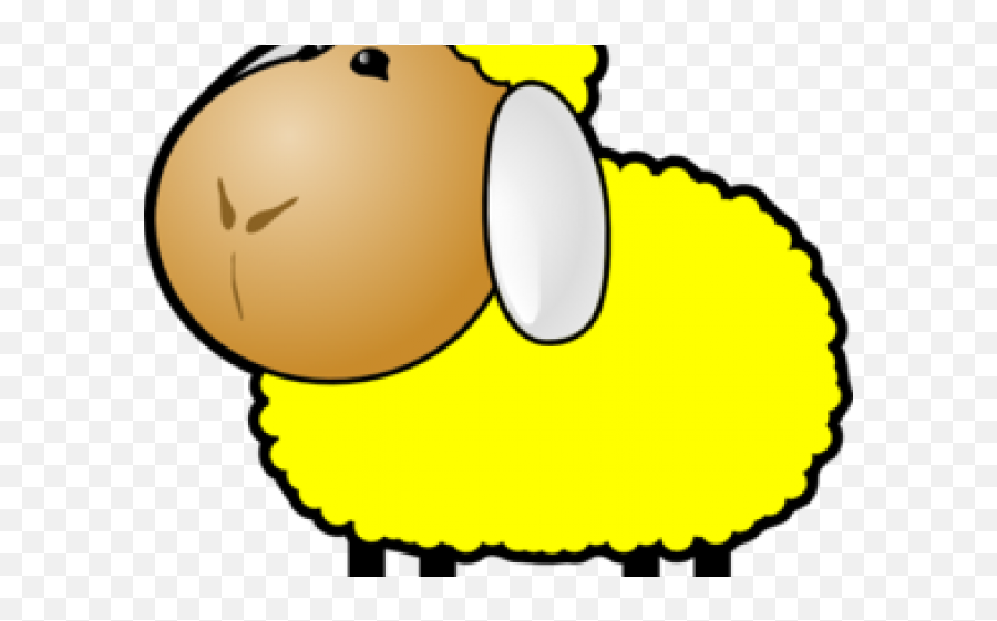 Yellow Clipart Sheep - Red Sheep Clipart Emoji,Clipart Sheep