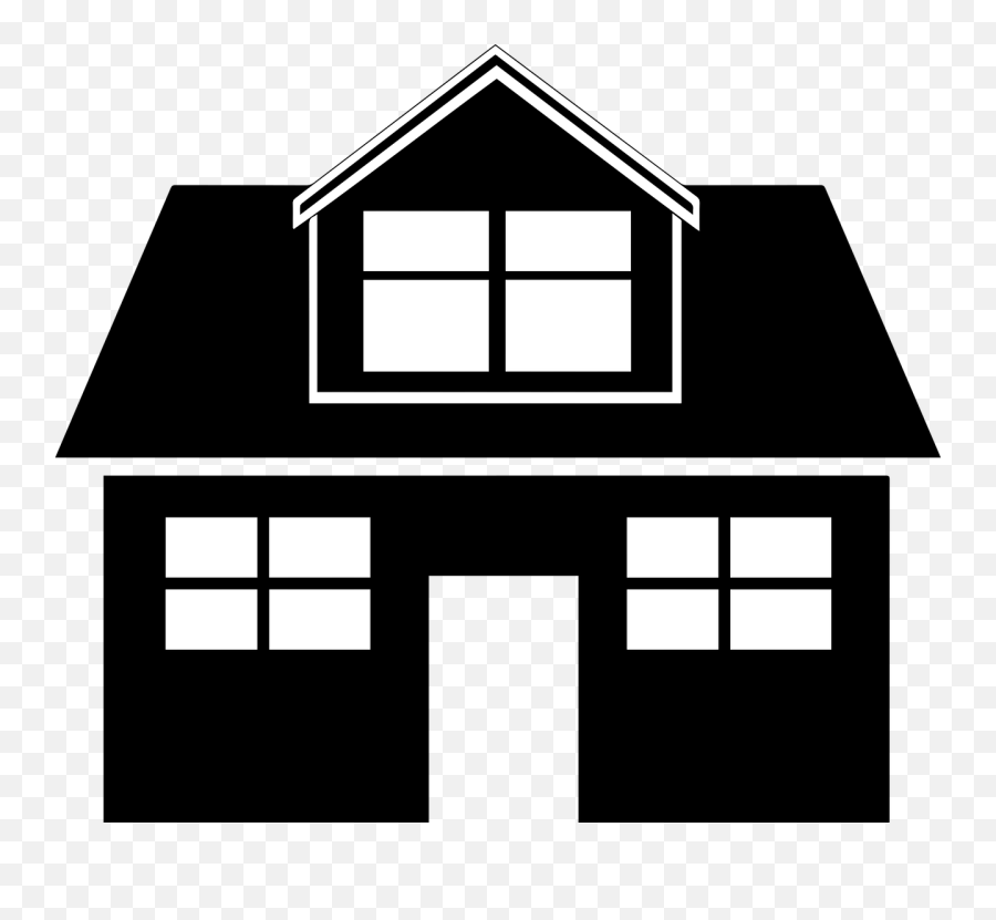 House Clipart Black And White Png Image - Home Icon Png Emoji,House Clipart Black And White