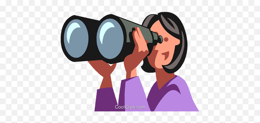 Through Binoculars Royalty - Looking Through Binoculars Clipart Png Emoji,Binoculars Clipart