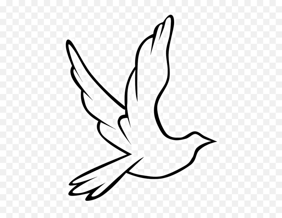 Paloma Dibujo 2 - Flying Birds Clipart Black And White Png Catholic Dove Emoji,Paloma Png