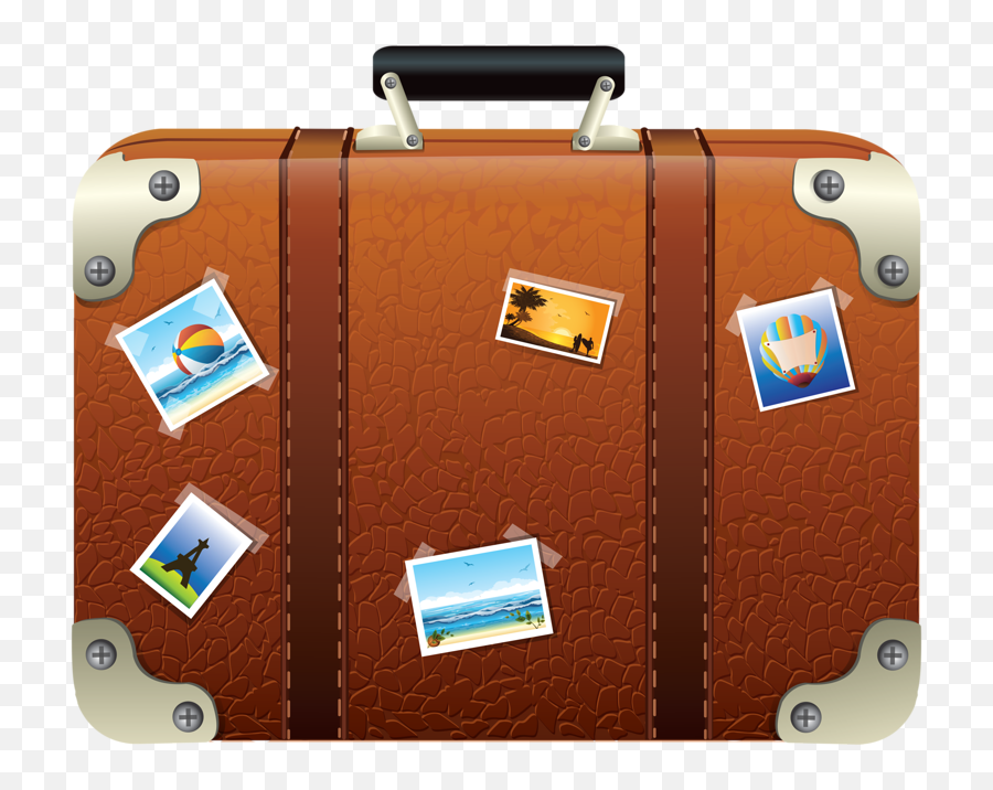 Travel Cartoon Clip Art Suitcase - Clip Art Suit Case Emoji,Luggage Clipart