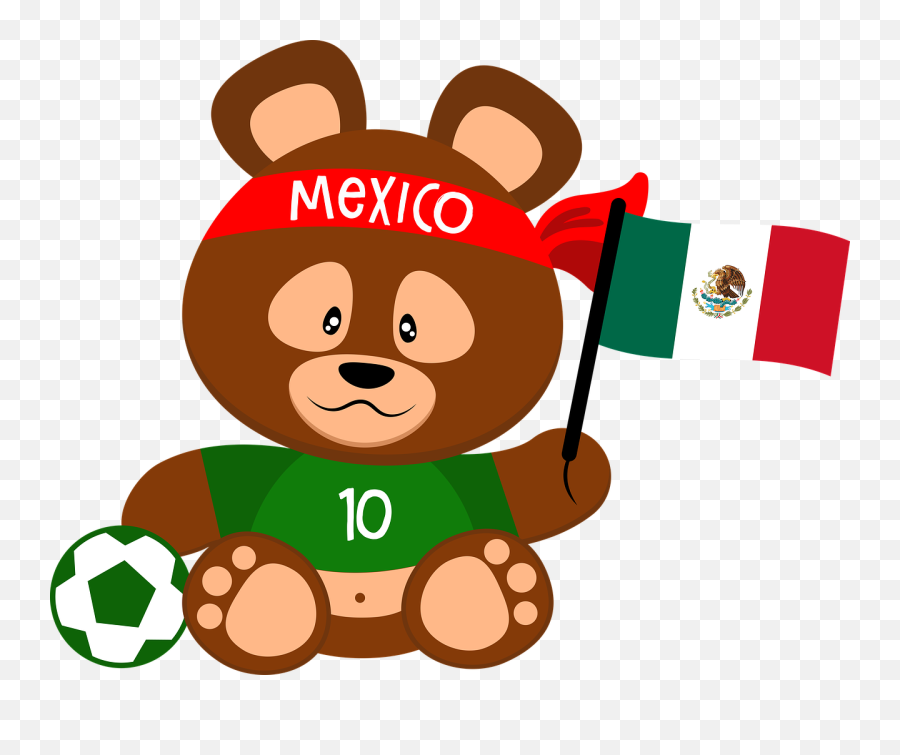 Pictures Of Mexican Flag For Free Hd - Cartoon Italian Teddy Bear Emoji,Mexico Flag Png