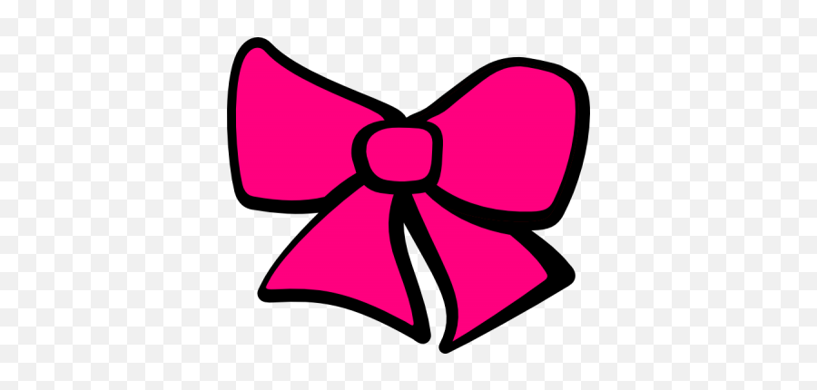 Cute Black Frame Pink Ribbon Clipart - Hair Bow Clipart Png Emoji,Bow Clipart Black And White