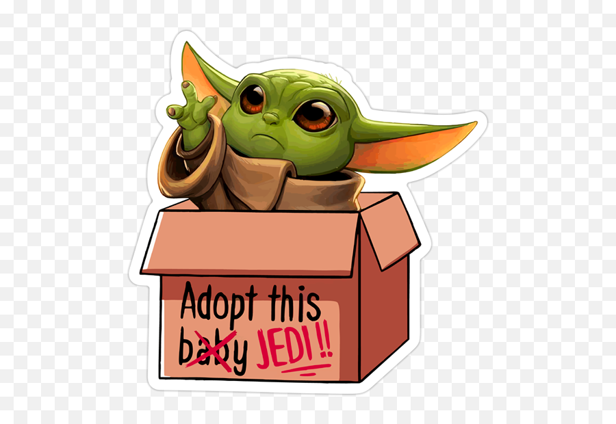 Sticker Baby Yoda Adopt Me - Baby Yoda Png Emoji,Yoda Clipart