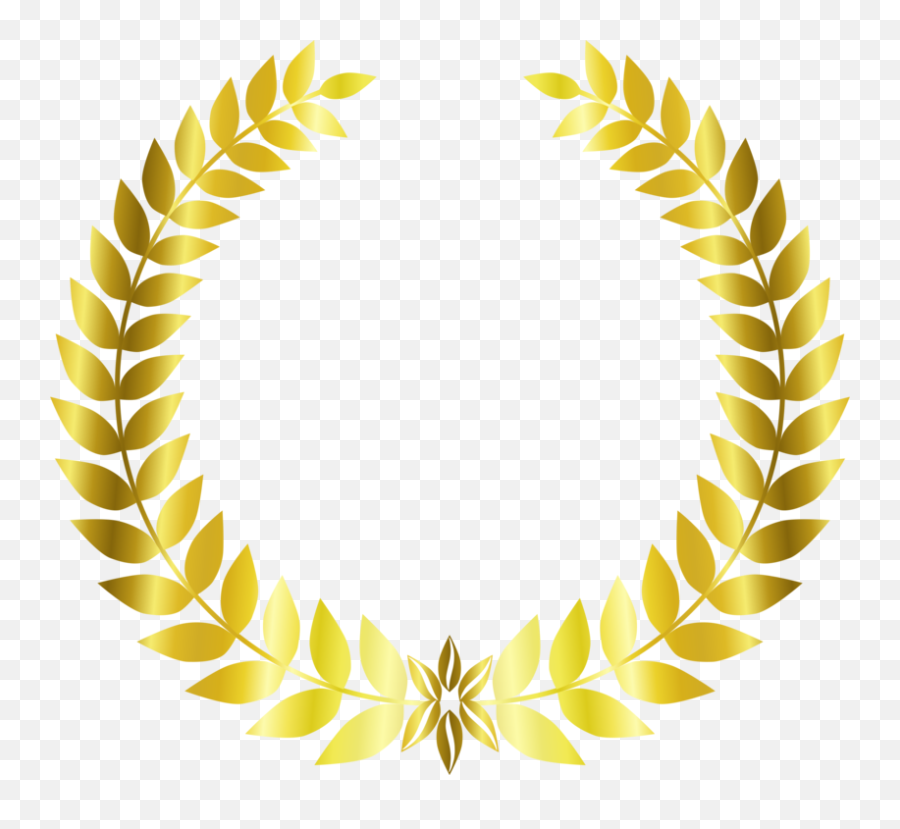 Gold Laurel Wreath Png Transparent - Gold Wreaath Clipart Emoji,Wreath Png