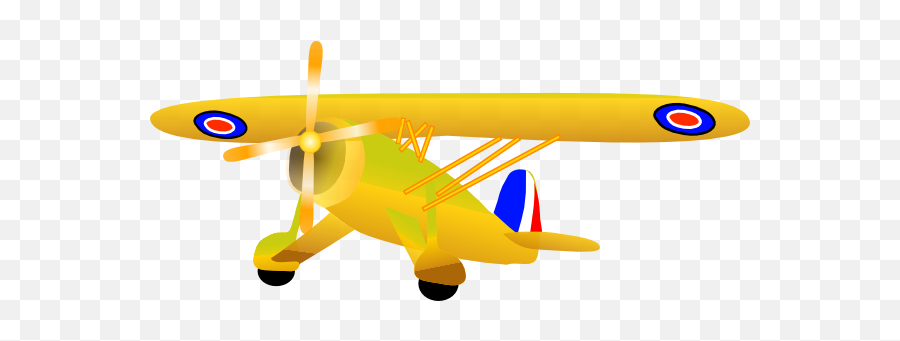 Download Airplane Clipart Yellow Airplane - Propel Clipart Emoji,Biplane Clipart