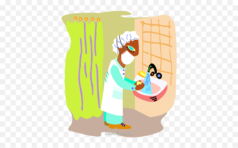 Download Hd Doctor Washing Hands Before - Doctor Washing Hands Cartoon Emoji,Washing Hands Clipart