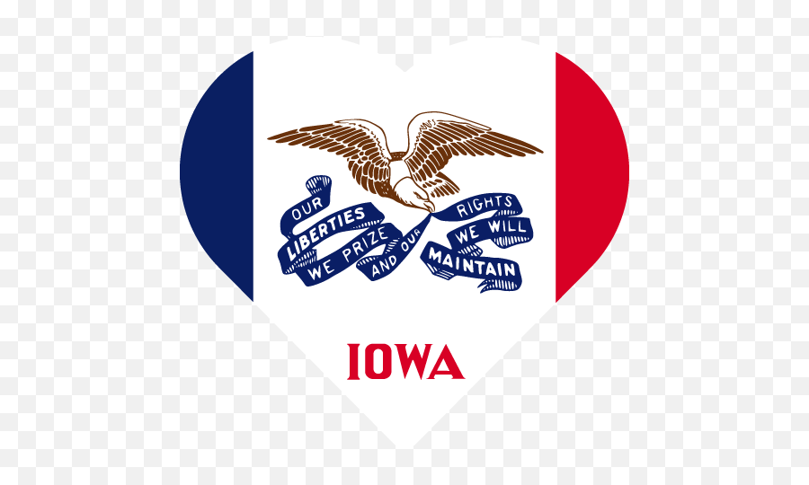 Vector Country Flag Of Iowa - Heart Vector World Flags Emoji,Us Flag Logo