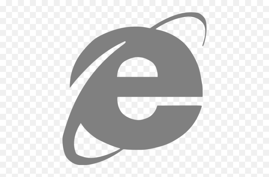Gray Internet Explorer Icon - Internet Icons Black And White Emoji,Internet Explorer Logo