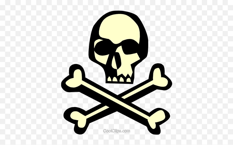 Download Hd Skull U0026 Crossbones Royalty Free Vector Clip Art Emoji,Skull And Crossbone Clipart