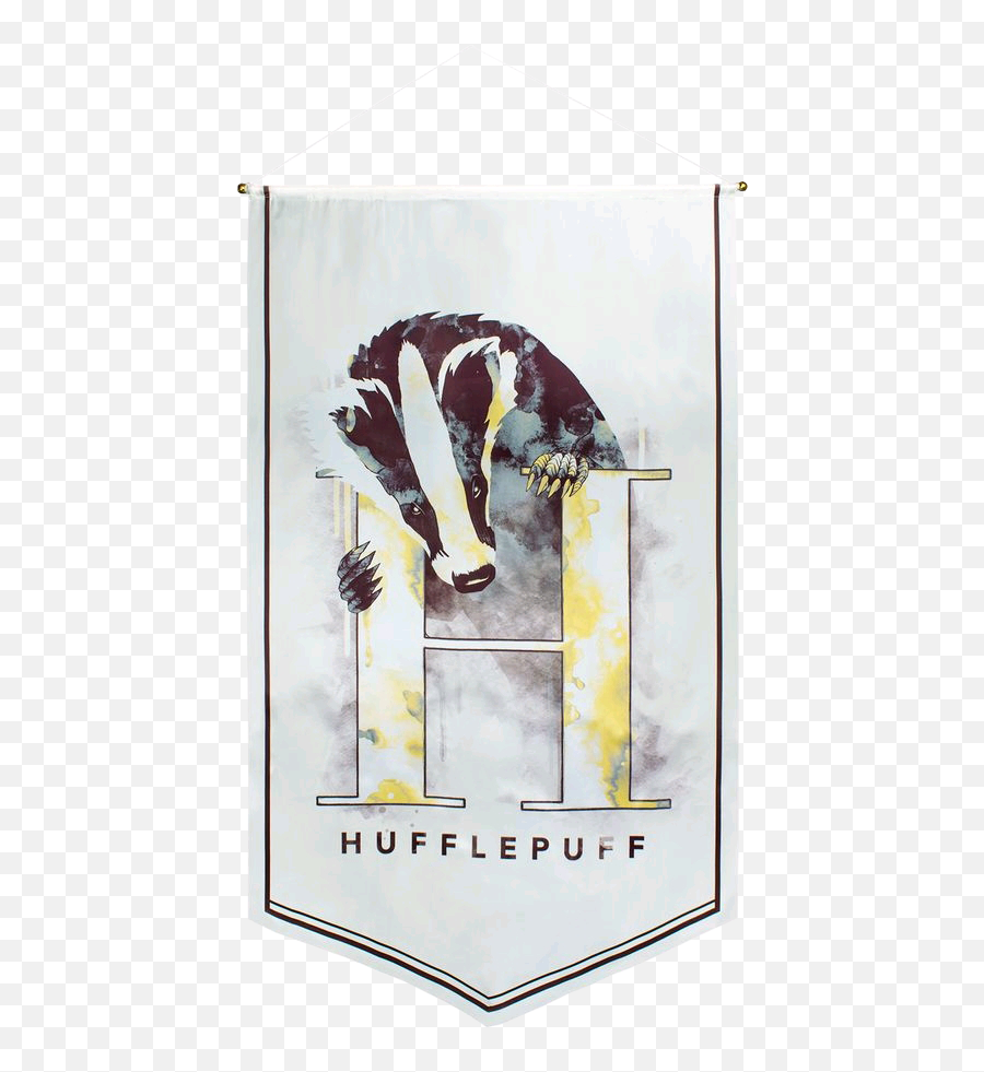 Harry Potter - Hufflepuff Watercolour Satin Banner Emoji,Watercolor Banner Png