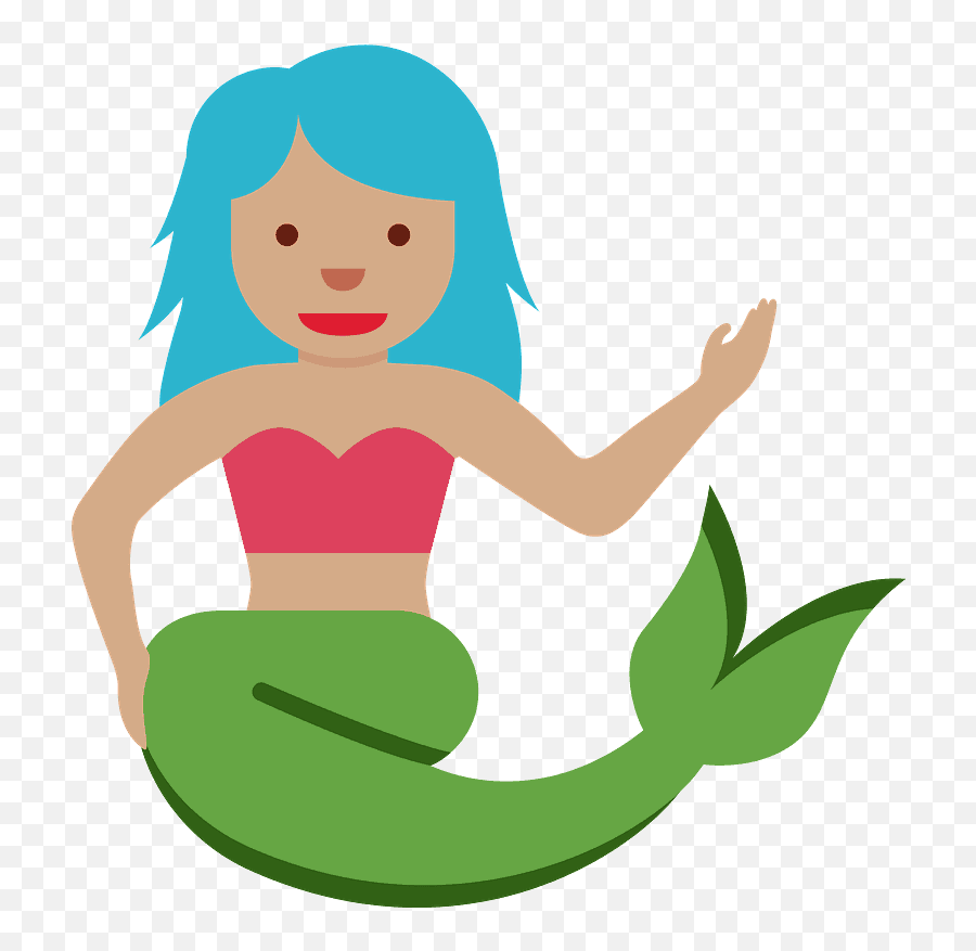 Mermaid Emoji Clipart Free Download Transparent Png,Cute Mermaid Clipart