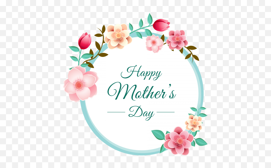 Happy Mothers Day Lettering - Mothers Day Greeting Card Floral Emoji,Happy Mothers Day Png