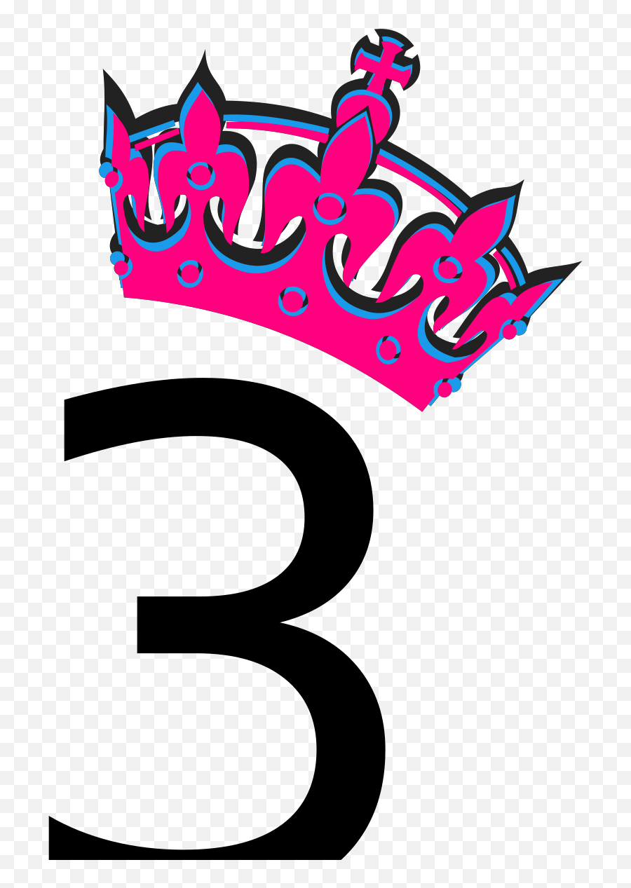 Pink Tilted Tiara And Number 1 Clip Art At Clkercom - Crown Pink Number 1 Emoji,1 Clipart