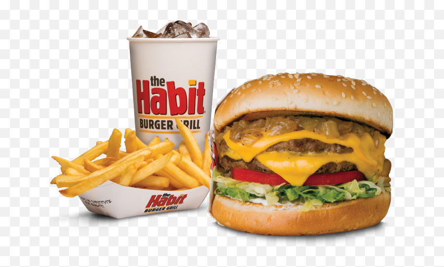 Habit Burger - Habit Burger Grill Combo Emoji,Burger Transparent