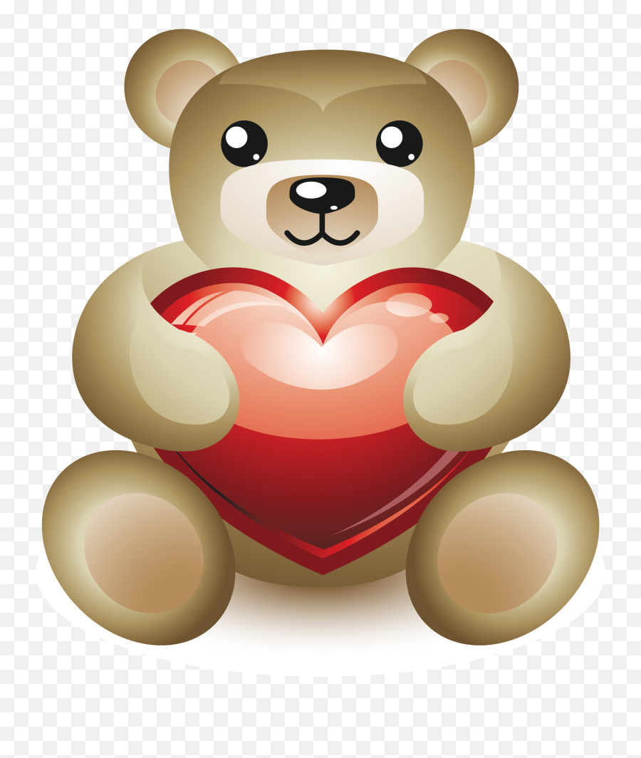 Bear Cartoon Drawing - Vector Love Bears Png Download 2118 Love Bear Png Transparent Emoji,Teddy Bear Transparent Background