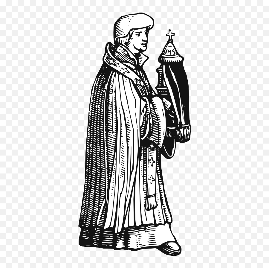 Medieval Priest With - Medieval Priest Png Emoji,Priest Clipart