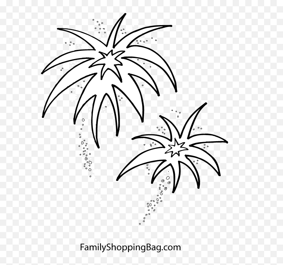 Free Fireworks Coloring Pages - Fireworks Coloring Pages Emoji,Fireworks Clipart Free