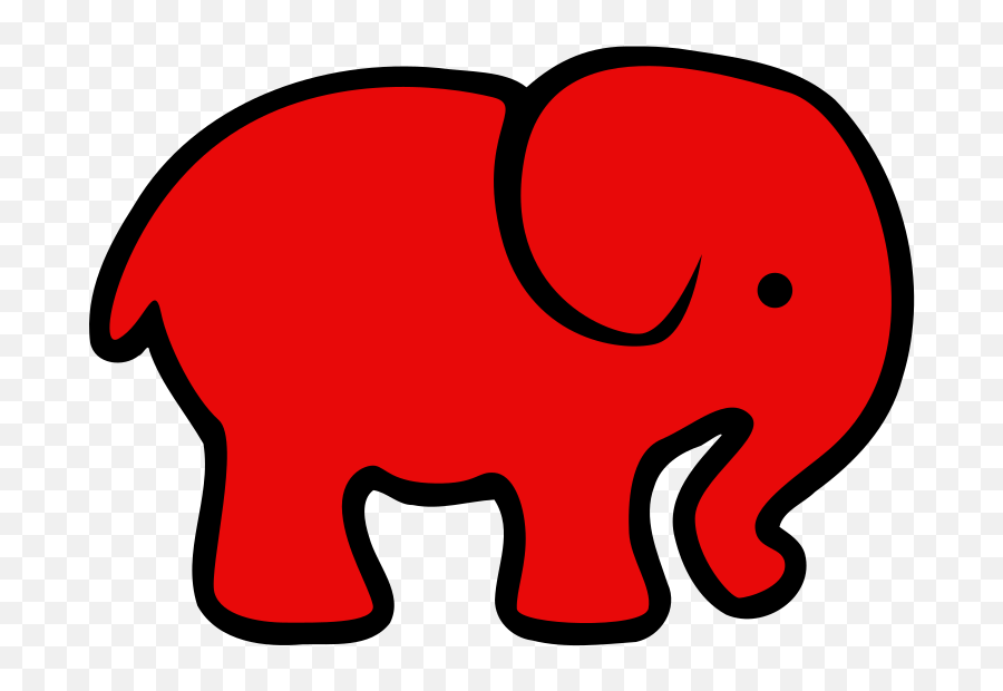 Red Elephant Clip Art - Red Elephant Clipart Emoji,Elephant Clipart Png